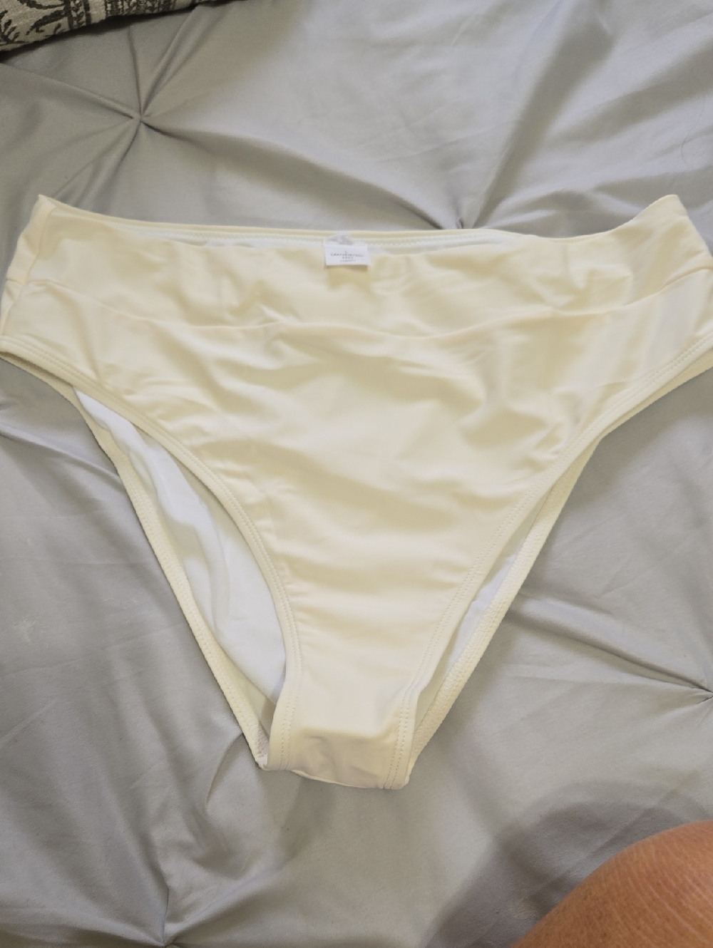 NWT Cupshe Cream High-Cut Bikini Bottoms Large